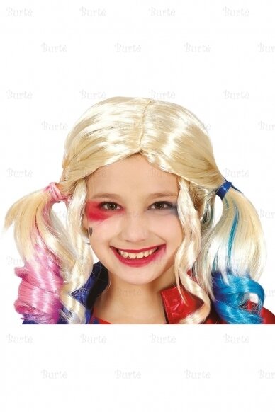 Colored pigtails wig