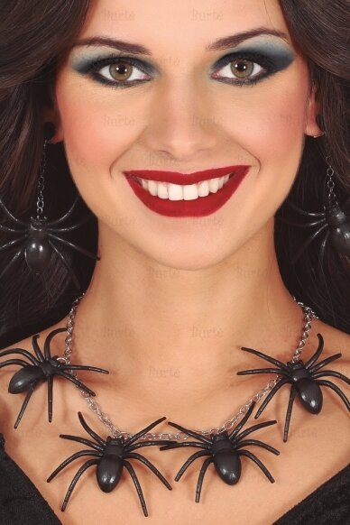 Earrings and Necklace "Spiders"