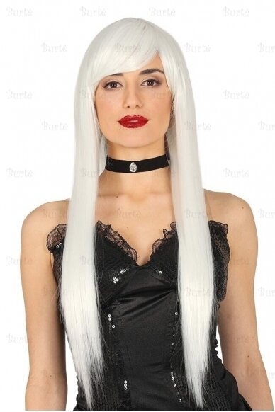 Straight white wig