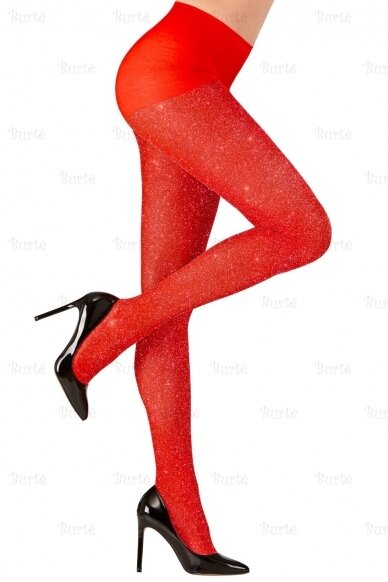 Red Glitter Pantyhose