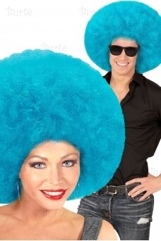 Blue Oversized Afro Wig