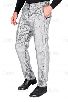 Disco style pants, silver