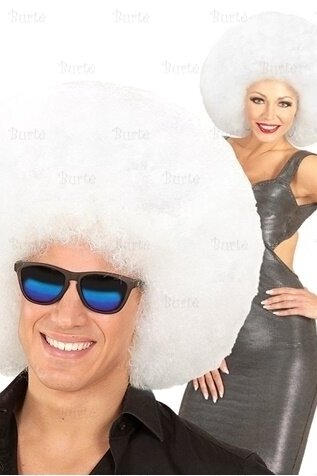 White Oversized Afro Wig