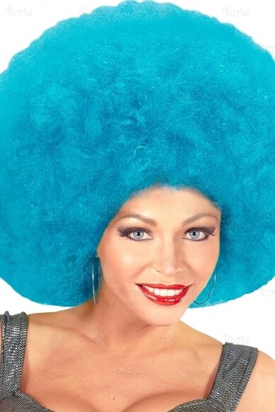 Blue Oversized Afro Wig 1