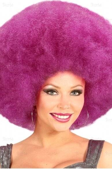 Purple Oversized Afro Wig 1