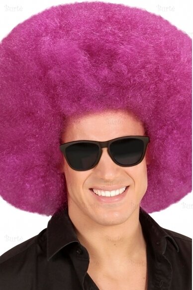 Purple Oversized Afro Wig 2