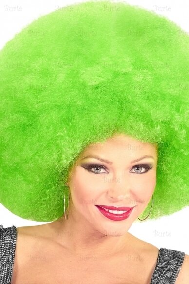 Green Oversized Afro Wig 1