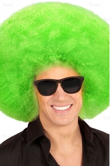 Green Oversized Afro Wig 2