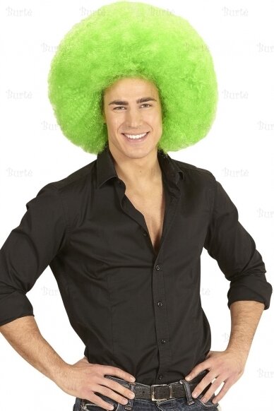 Green Oversized Afro Wig 3