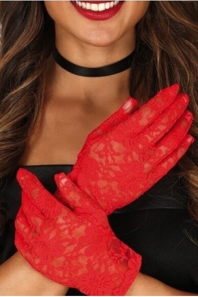 Red Lace Gloves