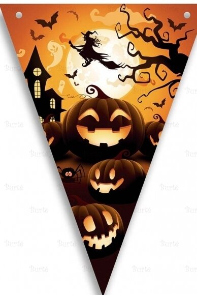 Paper pumpkin garland