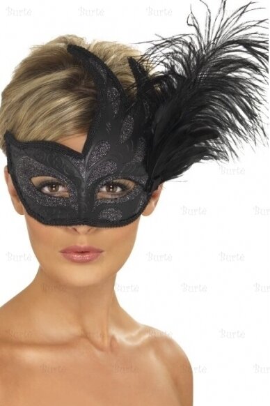 Ornate Colombina Feather Mask