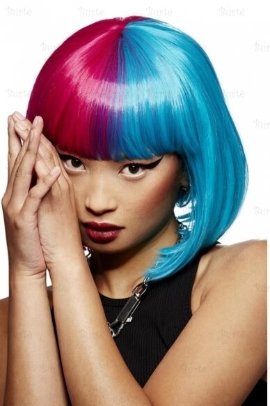 Blue pink wig 3