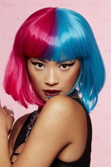 Blue pink wig 4