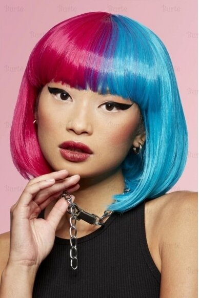 Blue pink wig 1