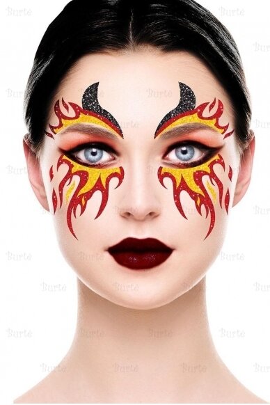 Face tattoos "Devil" 4