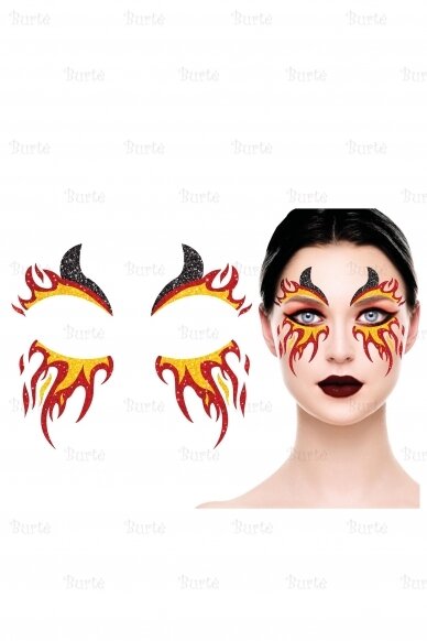 Face tattoos "Devil" 2